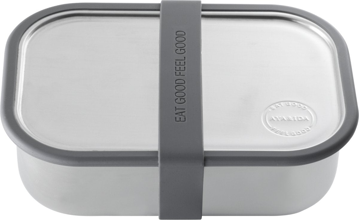 Aya ida aya ida - Lunchbox - Aufbewahrungsbox - Mitnehmen - Brot - 1000ml - Dunkelgrau