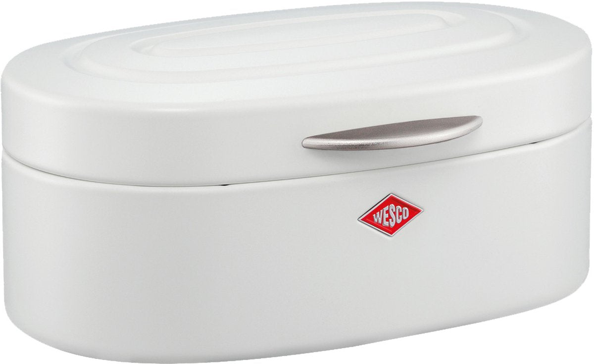 Wesco einzelner Elly-Brotkasten | 8,5 Liter | Metall - mattweiß | Brotaufbewahrungsbox