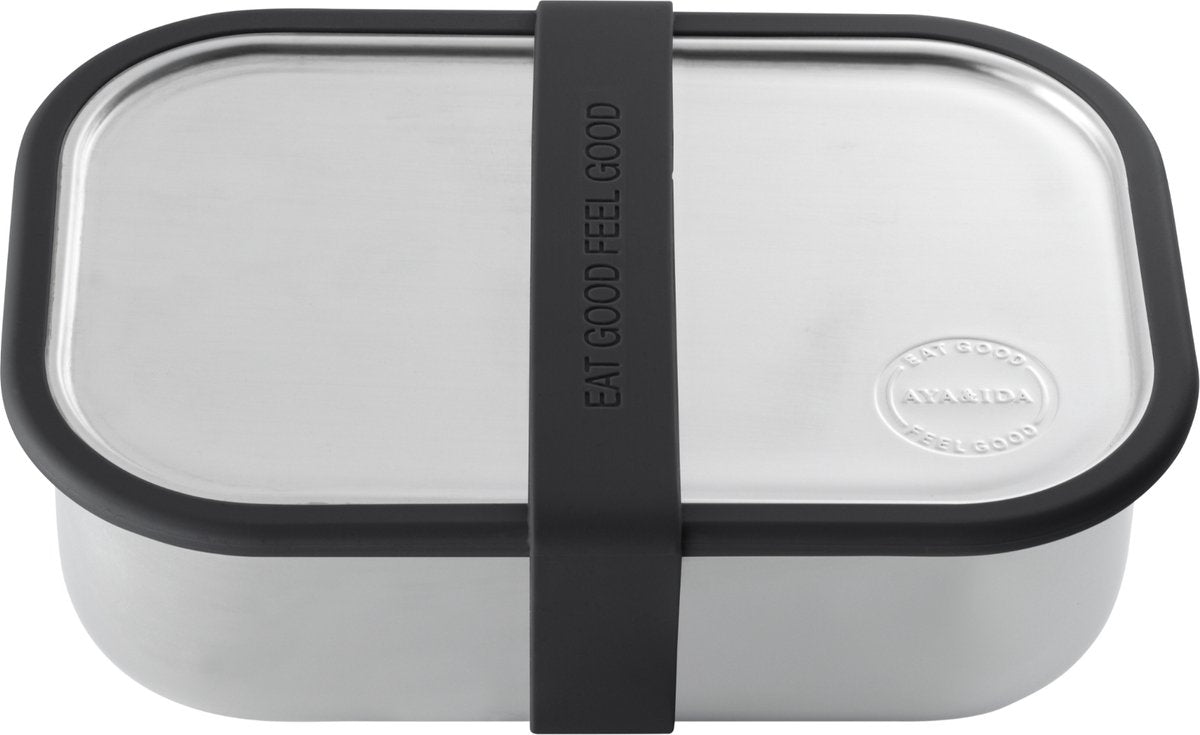 Aya ida aya ida - Lunchbox - Aufbewahrungsbox - Mitnehmen - Brot - 1000ml - Mattschwarz