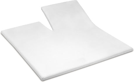 Cinderella - sundays - topper hoeslaken met split - 180x210 cm - tot 15 cm matrashoogte - 100% katoen-satijn - wit