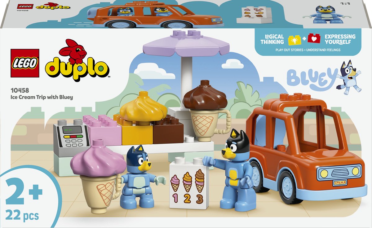 Lego Duplo 10458 bekommt ein Eis mit Bluey
