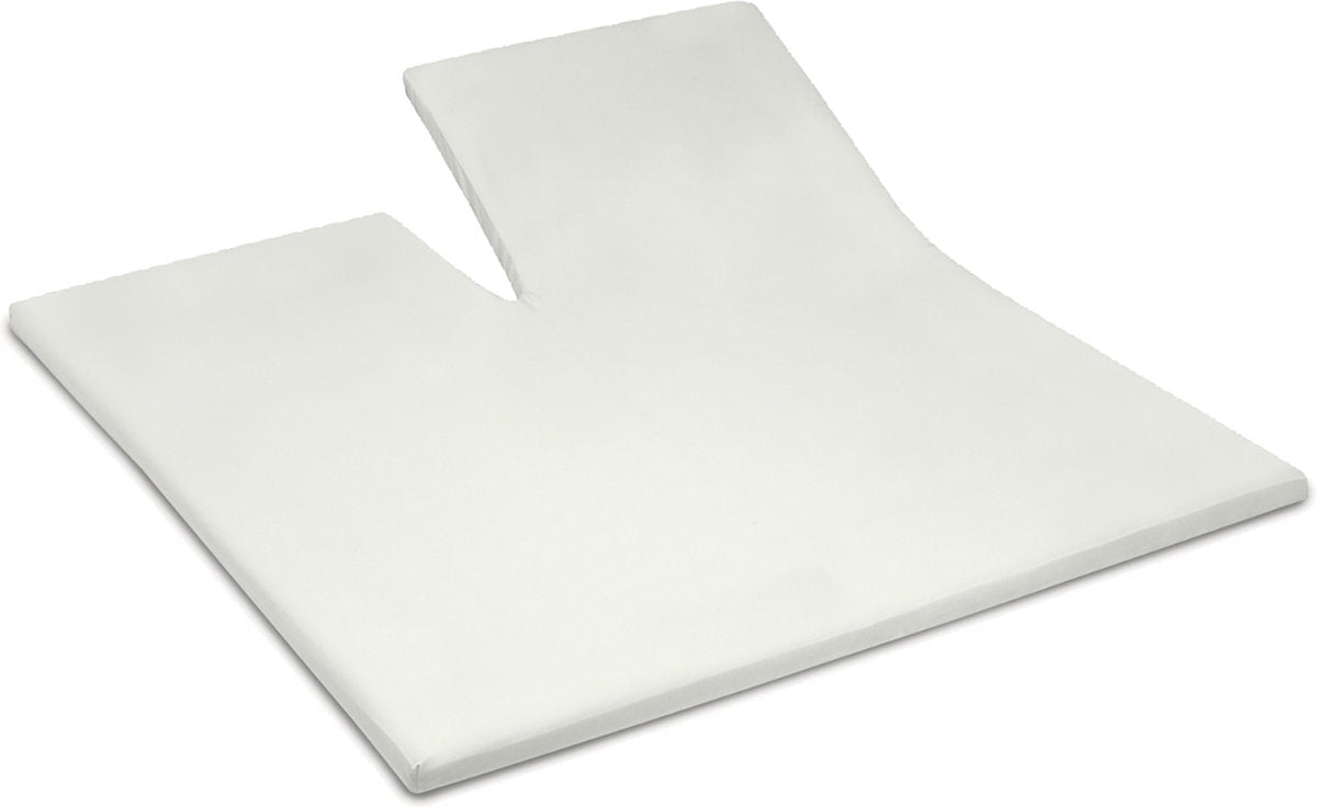 Cinderella - topper hoeslaken met split - tot 15 cm matrashoogte - double jersey - 160x200 210 cm - ivoor