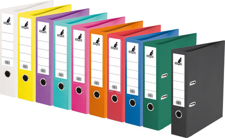 Kangaro-Ordner – A4 – 2-Ring – Rückenbreite 75 mm – 10 Stück in verschiedenen Farben