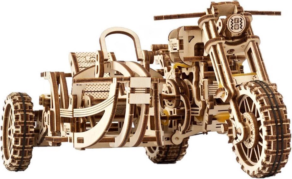 Ugears 3D-Holzmodell - Motorrad-Scrambler UGR-10