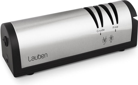 Lauben messenslijper elektrisch - multifunctioneel - messenslijper - geschikt voor messen, schroevendraaiers en scharen - anti slip - zilver