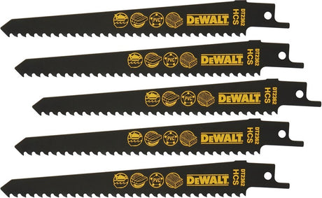 Dewalt Zubehör Säbelsägeblatt HCS 152 x 4,2 mm Holz und Kunststoff, schnell mit feinem Finish – dt2362-qz