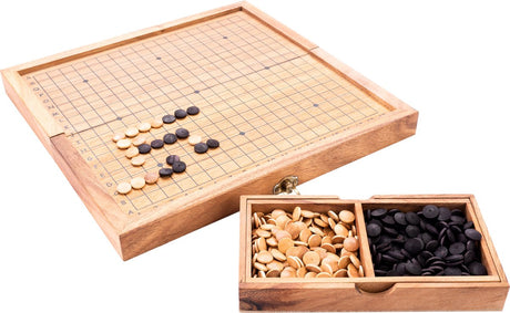Longfield go – houten strategisch bordspel – klassiek denkspel – aziatisch strategiespel – acaciahout – engelhart