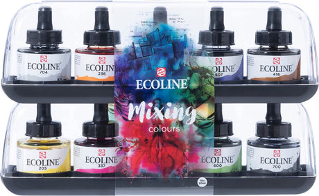 Bruynzeel Ecoline Flüssig-Aquarell-Mischset, 10 x 30 ml