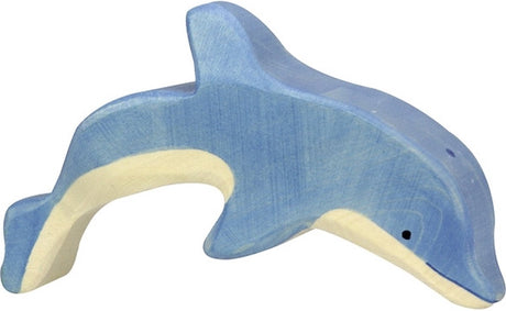 Holztigerdelfin, springend. 16,5 cm.