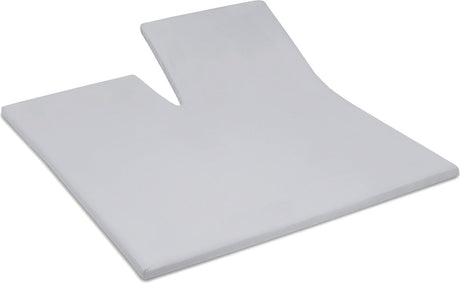 Cinderella - sundays - topper hoeslaken met split - 180x210 cm - tot 15 cm matrashoogte - 100% katoen-satijn - lichtgrijs