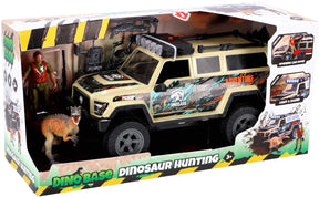 Dino-Basis-Spielzeug-Geländewagen mit Dino, Licht und Sound – abenteuerliches Kinderspielzeug.