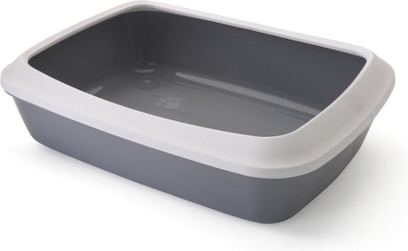 Savic-Katzentoilette Iriz mit kaltgrau-weißem Rand