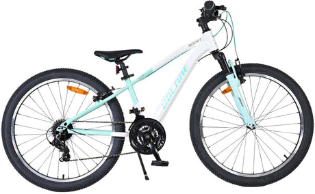 Volare Boost Kinderfahrrad – 24 Zoll – Weiß Mintgrün – 21 Gänge