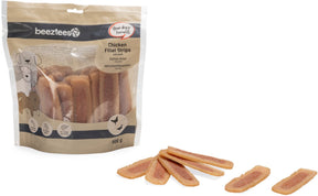 Beeztees Hähnchenfiletstreifen mit Ente - Hundesnack - Belohnungssnack - Vorteilspack - 900 gr