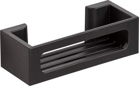 Wenko turbo-loc bralia Wandregal schwarz matt 30x9cm - Duschregal - Badewannenregal - Montage ohne Bohren - selbstklebend