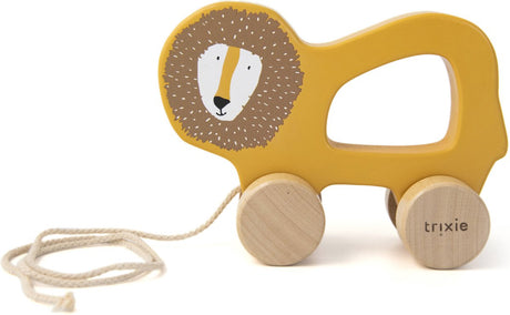 Trixie Nachziehspielzeug aus Holz - Mr. Löwe - für die ersten Schritte - Babyspielzeug - für Jungen Mädchen - Löwe