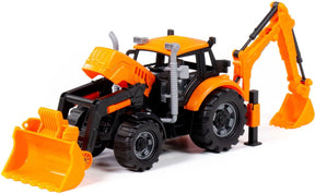Cavallino -Traktor mit Ladegerät und Baggergelb, Skala 1:32