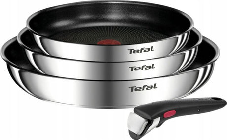 Tefal Ingenio Pfannen-Set – 3 Bratpfannen-Set mit Griff 22 cm, 24 cm, 28 cm – 4-teilig