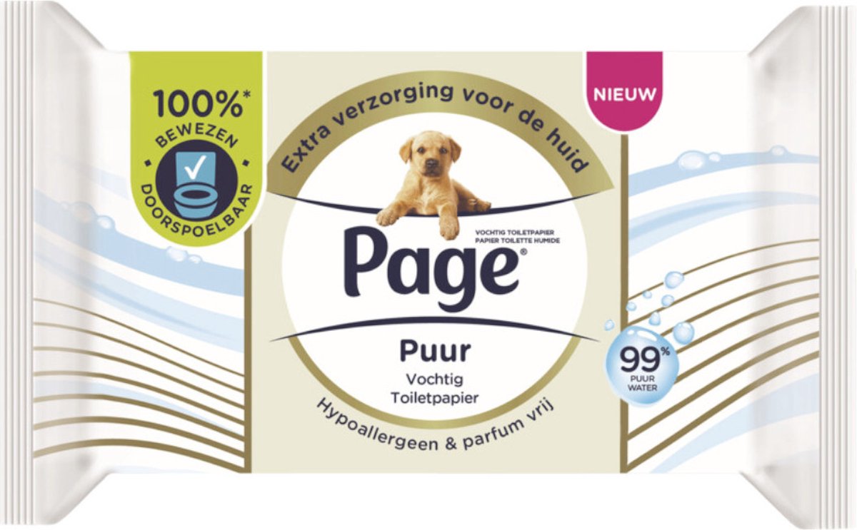 Page vochtig toiletpapier puur 38 stuks