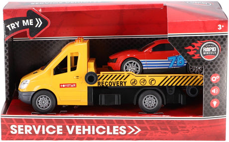Rapid Wheels Autotransporter mit Auto und Licht und Sound und Reibung