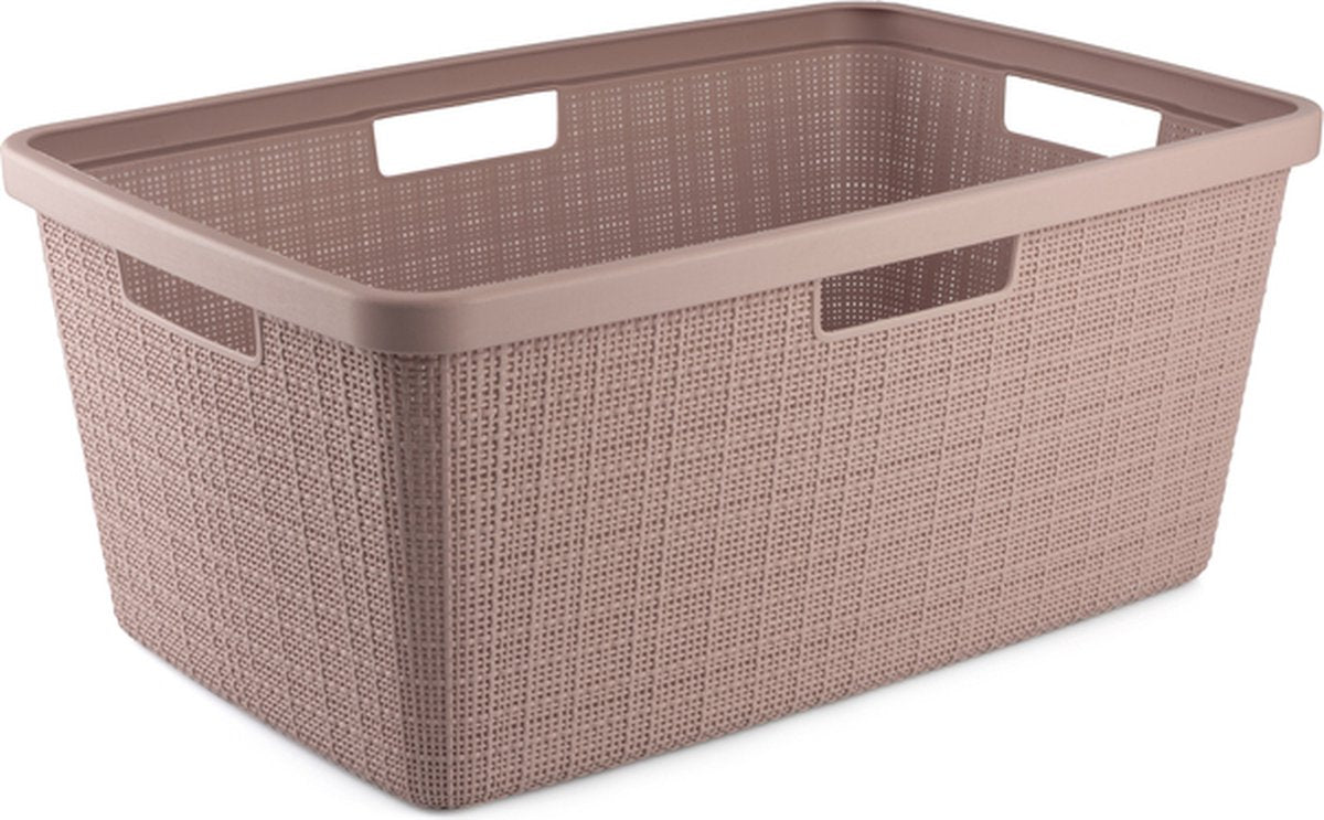 Curver Jute-Wäschekorb 46l Rose Dawn
