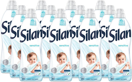 Silan wasverzachter - sensitive 880ml - 12 x 40 wasbeurten - hypoallergeen - gevoelige huid - voordeelverpakking