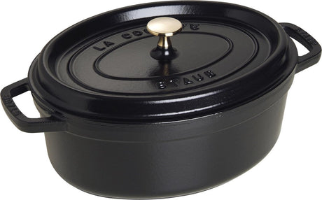 Staub braadpan ovaal cocotte zwart - ø 29 cm 4.2 liter
