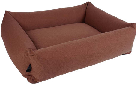 D d home – Eden Hundebett – wasserabweisender, waschbarer Bezug – Kastanienbraun – groß 110 x 95 x 25 cm