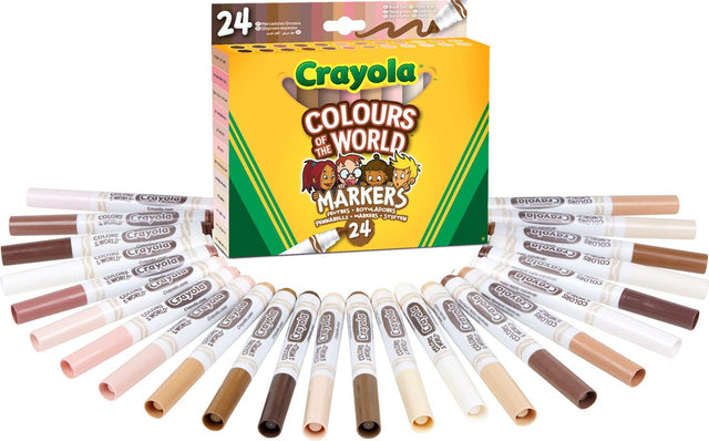 Crayola – Farben der Welt – Filzstifte – 24 Farben – für Kinder