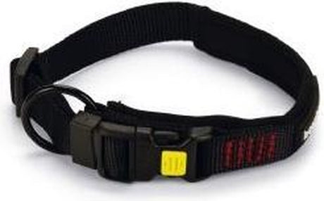 Beeztees parinca hondenhalsband - nylon zwart - 50-55 cm x 25 mm