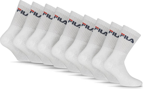 Fila Tennis-Sportsocken – Größe 39 42 – 9er-Pack – weiß