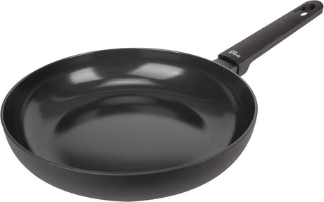 Cosy trendy full black - koekenpan - ø 24cm x 4,5cm- pfas-vrij – inductie koekenpan - vaatwasserbestendig – snelle opwarming – koudgrepen - zonder deksel - zwart