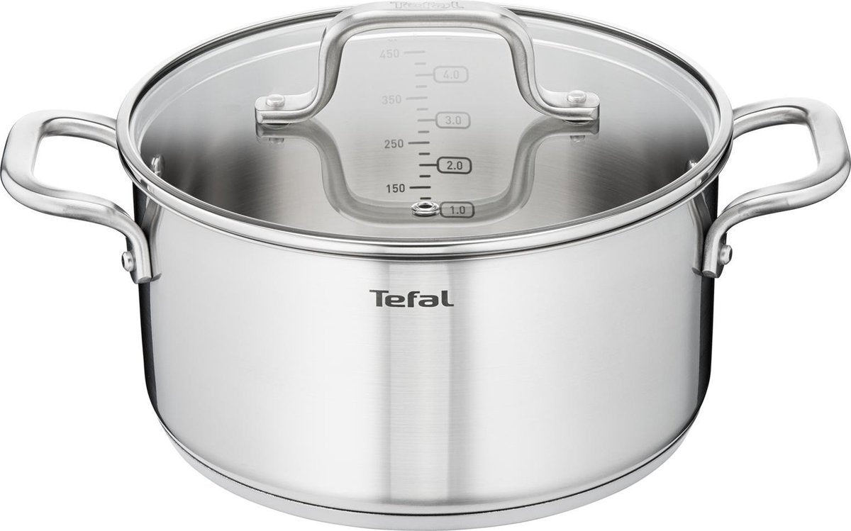 Tefal Virtuoso Kochpfanne aus Edelstahl, 24 cm, für alle Herdarten einschließlich Induktion geeignet