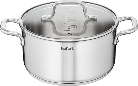 Tefal Virtuoso Kochpfanne aus Edelstahl, 24 cm, für alle Herdarten einschließlich Induktion geeignet