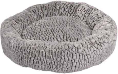 Flamingokorb Snoozzy rund – Grau – 70 x 70 x 18 cm – weicher Korb für Hunde und Katzen