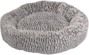 Flamingokorb Snoozzy rund – Grau – 70 x 70 x 18 cm – weicher Korb für Hunde und Katzen
