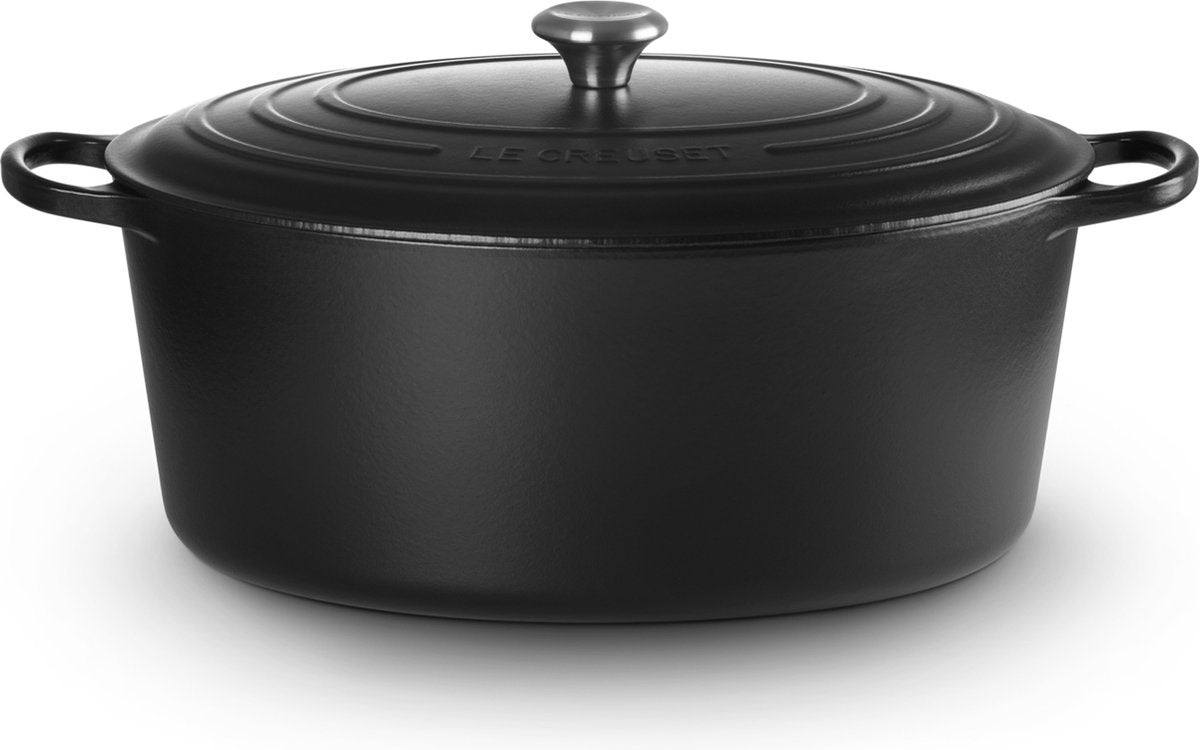Le Creuset Signature - Bratpfanne - Oval - Mattschwarz - 40 cm - 13,9 l - Induktion