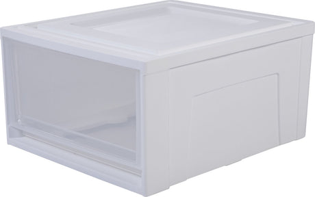 Iris Maxi Drawer Stapelschublade - 30l - Kunststoff - weiß transparent