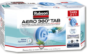 Rubson Aero 360 Wasserfall Nachfüllungen 4 Stück | Nachfüllen des Luftentfeuchters | Nachfülltabletten | Tabs für Raumentfeuchter.