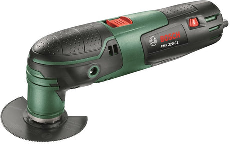 Bosch PMF 220 CE Multifunktionswerkzeug – kabelgebunden – oszillierend – 220 W – inkl. 5 Zubehörteile und Koffer