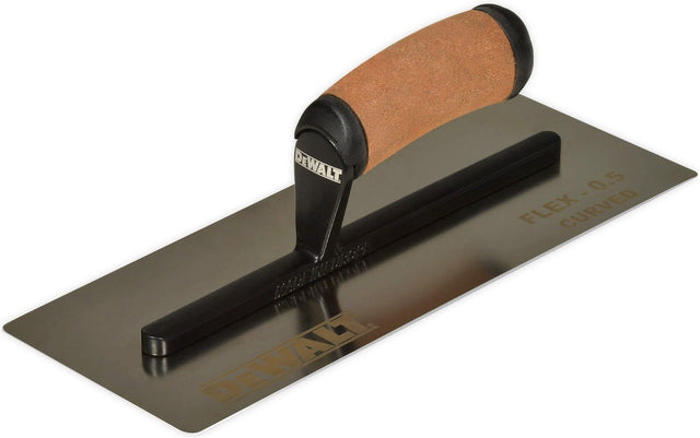 Dewalt flexibele spaan 0,5 mm | droogbouw | rvs | gebogen blad | met lederen greep | 130 x 305 mm - 2-986