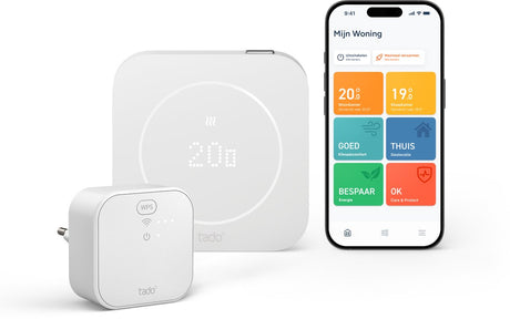 Tado° bedrade slimme thermostaat x (2e gen.) starterskit - opentherm relay - matter, google home, alexa apple home - wit