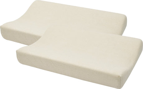 Meyco Baby Uni Wickelauflagenbezug – 2er-Pack – Frottee – weicher Sand – 50 x 70 cm
