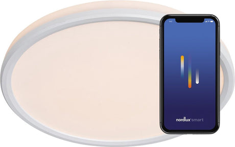 Nordlux liva-deckenleuchte-smart-2700 6500k+rgb-ip44-weiß