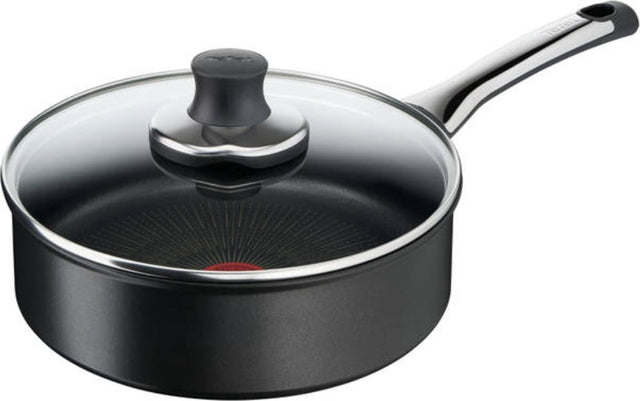 Tefal Excellence Bratpfanne mit Deckel – Induktion – 24 cm – Antihaftbeschichtung – Temperatursensor – Schwarz