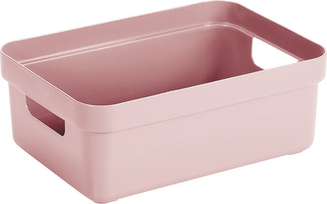 Sunware sigma home opbergbox 9l – 35x24,6x12,2 cm – roze – bpa-vrij plastic, stapelbaar (deksel apart verkrijgbaar) – stijlvolle opbergmand voor kinderkamer woonkamer