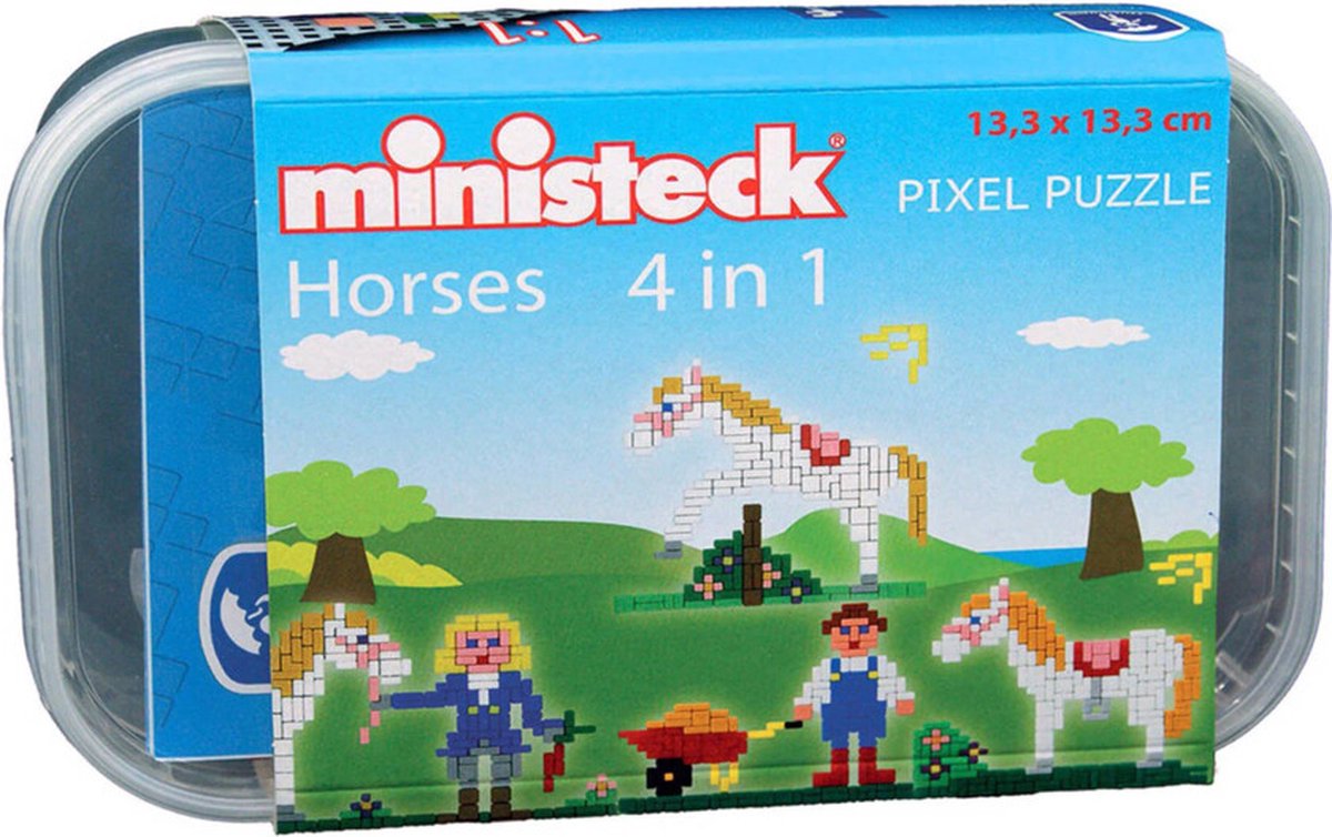 Ministeck Pferde 4in1 Kunststoffbox 500 Stück