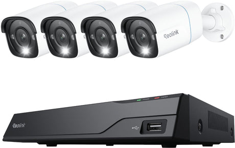 Reolink 4K-UHD-Überwachungskamerasystem – PoE – 8-Kanal-NVR mit 24-Stunden-Aufzeichnung – intelligente Erkennung – Zwei-Wege-Audio – NVS8-8MB4