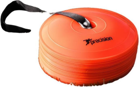 Precision platte trainingshoedjes oranje set van 40 sport markers.