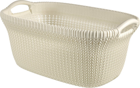 Curver Strickwäschekorb – 40 Liter – Oasenweiß